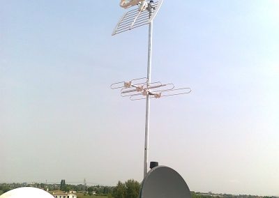 Antenna TV con adeguamento sostegno sottotetto